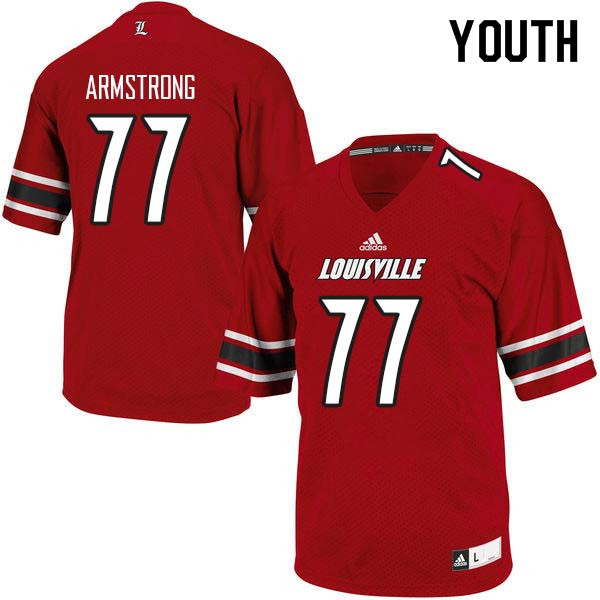 Youth Louisville Cardinals #77 Bruce Armstrong College Football Jerseys Sale-Red